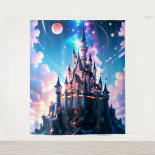 Magical Fantasy Castle Wall Art Tapestry