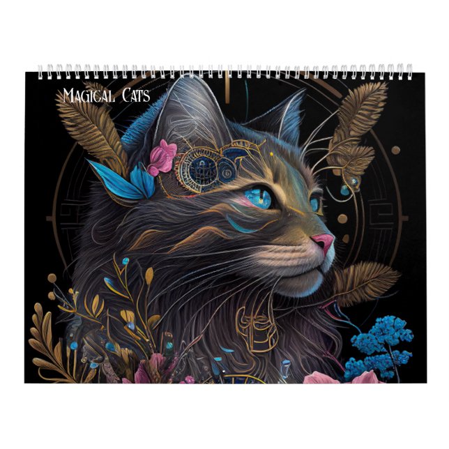 Magical  fantasy cats -  AI generated art Calendar (Cover)