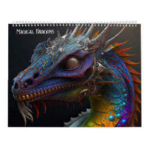 Magical  fantasy dragons -  AI generated art Calendar