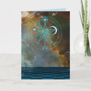 Magical fantasy greeting card