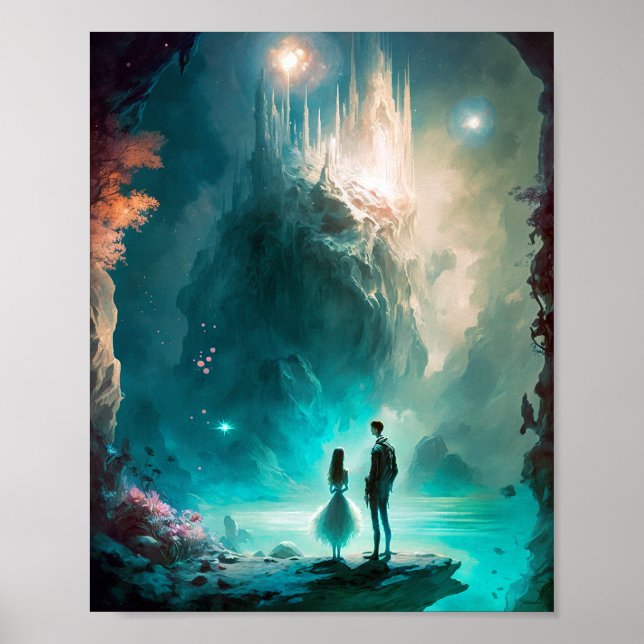 Magical Fantasy Landscape Art Poster (Front)