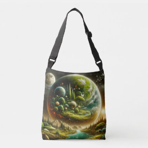 Magical Fantasy Planet With Celestial Nature Crossbody Bag