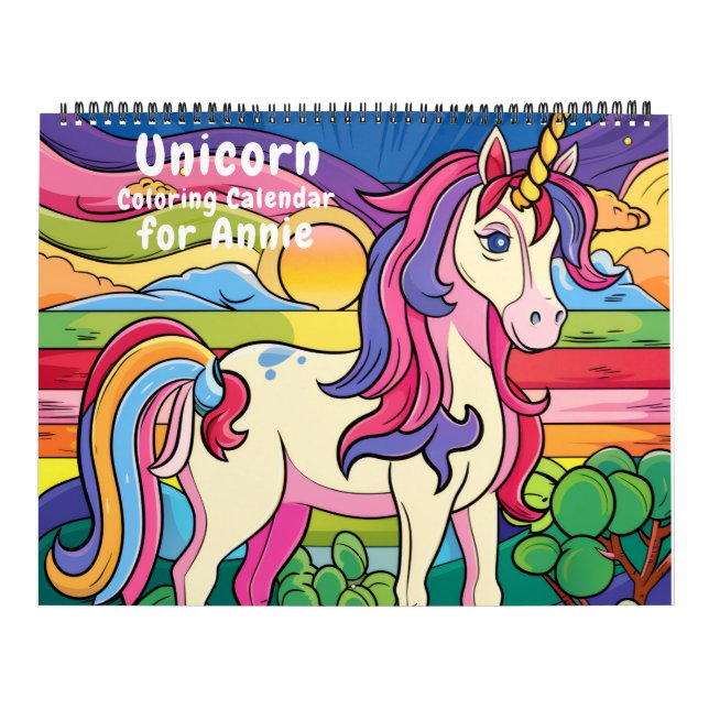 Magical Fantasy Unicorn Colouring Calendar (Cover)