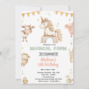 Magical Farm party Invitation