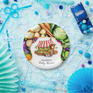 Magical Farmer's Market Baby Shower Paper Plate