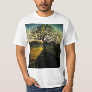 Magical fireflies dreamy landscape T-Shirt
