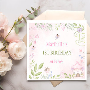 Magical Floral Fairy Birthday Napkins