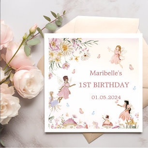 Magical Floral Fairy Birthday Napkins