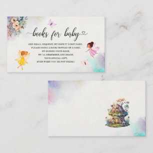 Magical Floral Fairy Princess baby shower books fo Enclosure Card