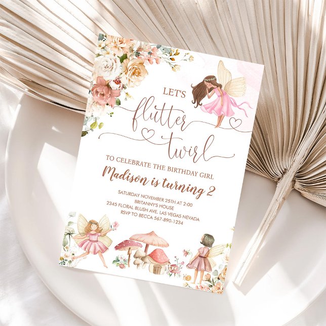 Magical Floral Fairy Princess Birthday Invitation (Creator Uploaded)