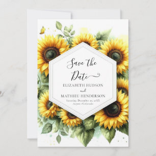 Magical Flowers Sunflower Wedding Save The Date