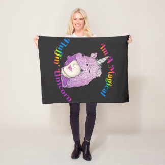 Magical Fluffin Unicorn Fleece Blanket, Small