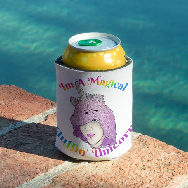 Magical Fluffin Unicorn Foam Can Cooler (In Situ Pool)