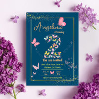 Magical Fluttering Butterflies cute 2nd birthday