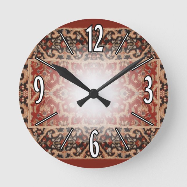 Magical Flying Carpet Round Clock (Front)