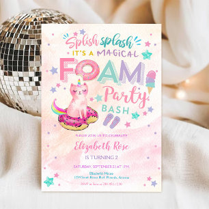 Magical Foam Party Birthday Invitation