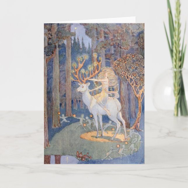 Magical Forest Christmas by Jessie Bayes Holiday Card (Front)