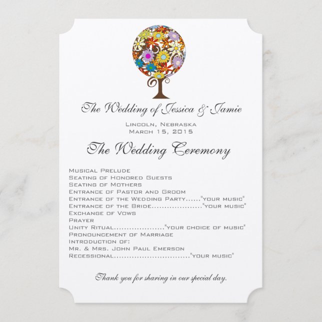 Magical Forest Circle of Love Wedding Invitations (Front)