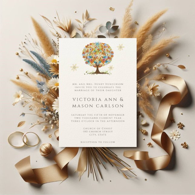 Magical Forest Circle of Love Wedding Invitations (Creator Uploaded)