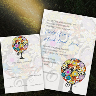 Magical Forest Circle of Love Wedding Invitations