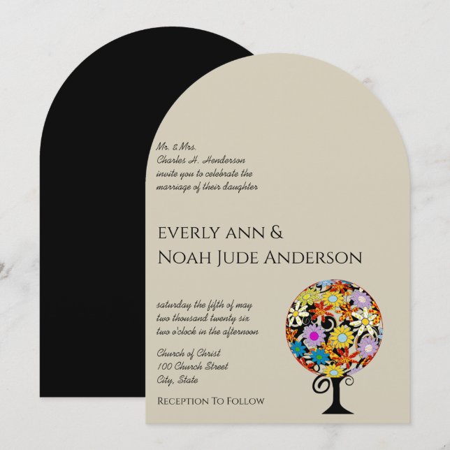 Magical Forest Circle of Love Wedding Invitations (Front/Back)