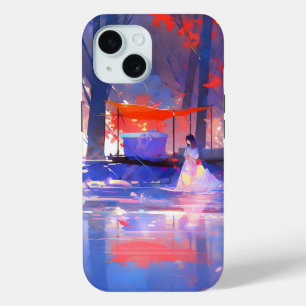 Magical Forest Colourful Anime iPhone 15 Case