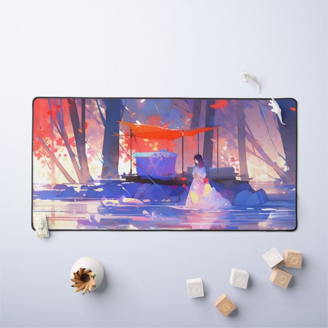 Magical Forest Colourful Anime Desk Mat (Kids Table)