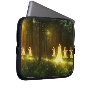 Magical Forest   Elf & Fairies   Fantasy Nature Laptop Sleeve