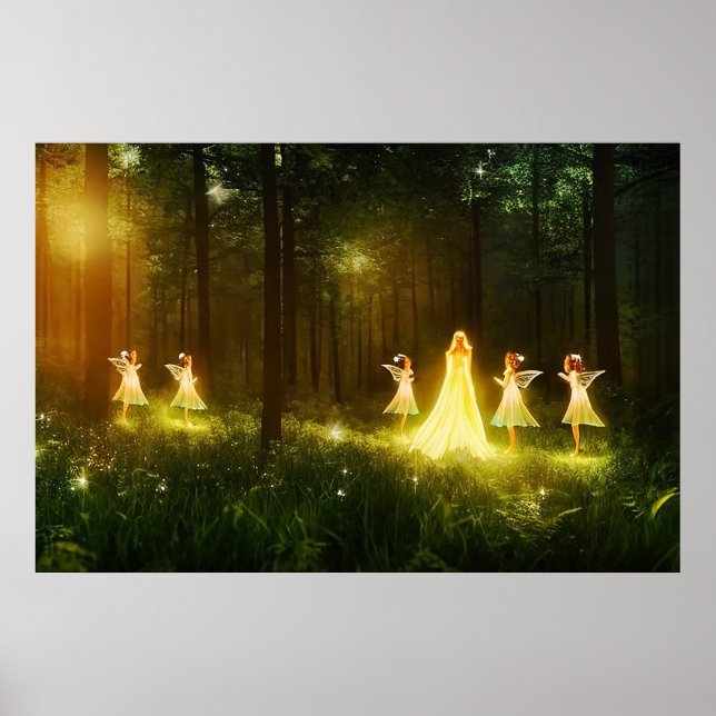 Magical Forest | Elf & Fairies | Fantasy Nature Poster (Front)