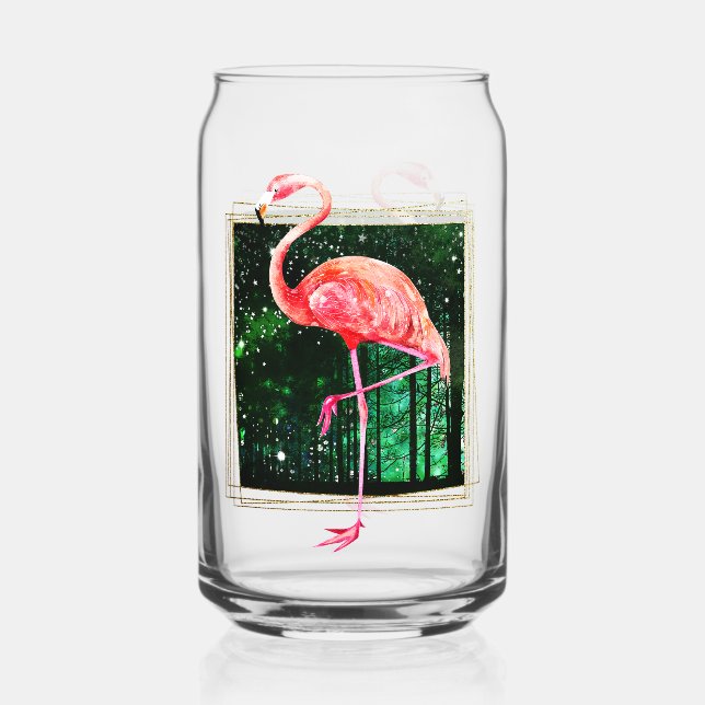 Magical Forest Flamingo Can Glass (Front)