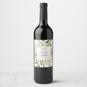 Magical Forest Floral Personalised Wine Label Set