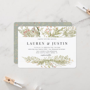 Magical Forest Floral Wedding Invitation