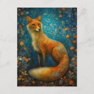 Magical Forest Fox Postcard