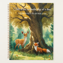 Magical Forest Golden Tree Deer Fox 
