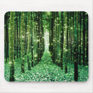 Magical Forest Green Mystery Mouse Pad