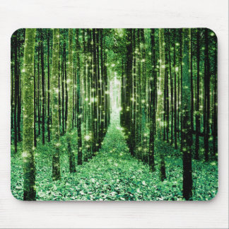 Magical Forest Green Mystery Mouse Pad