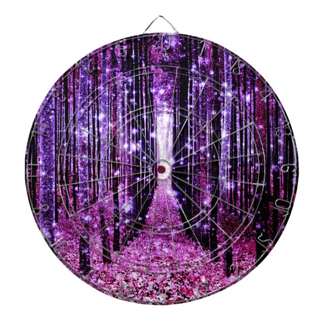 Magical Forest Purple Pink Dartboard (Front)