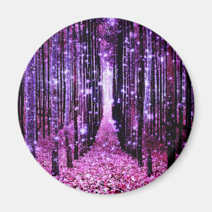 Magical Forest Purple Pink Magnet