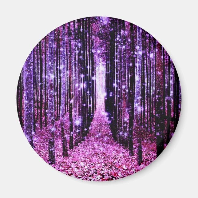Magical Forest Purple Pink Magnet (Front)