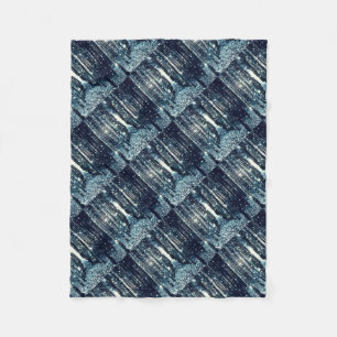 Magical Forest Teal Grey Elegance Fleece Blanket