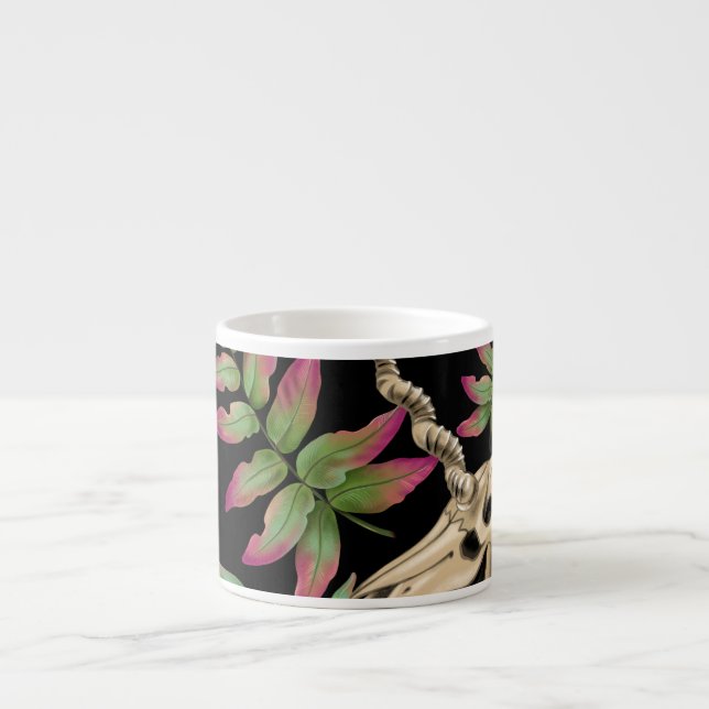 Magical Forest Unicorn Dark Pattern. Espresso Cup (Front)
