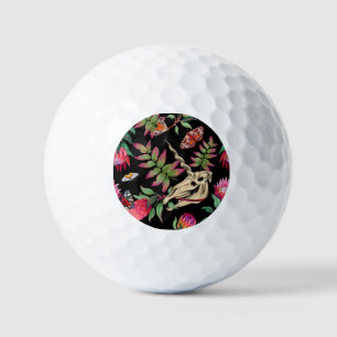 Magical Forest Unicorn Dark Pattern. Golf Balls