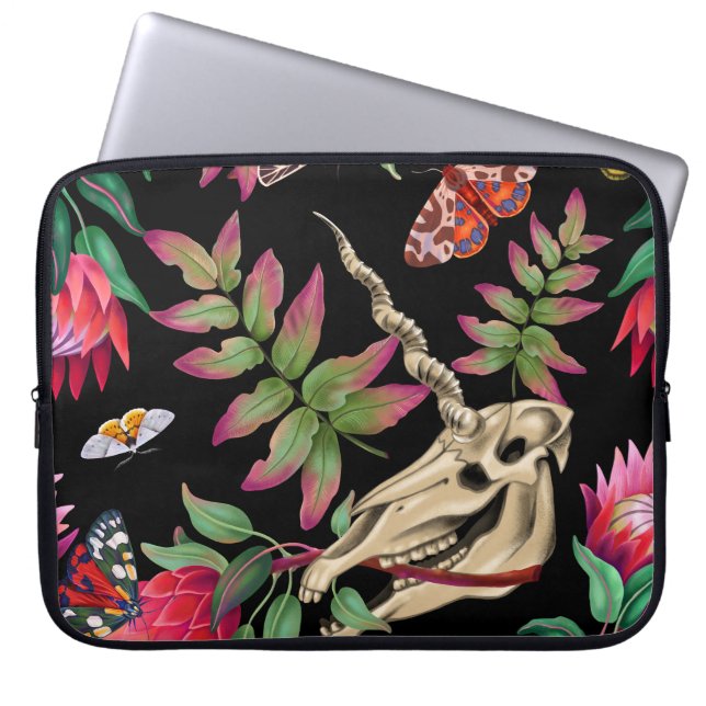 Magical Forest Unicorn Dark Pattern. Laptop Sleeve (Front)