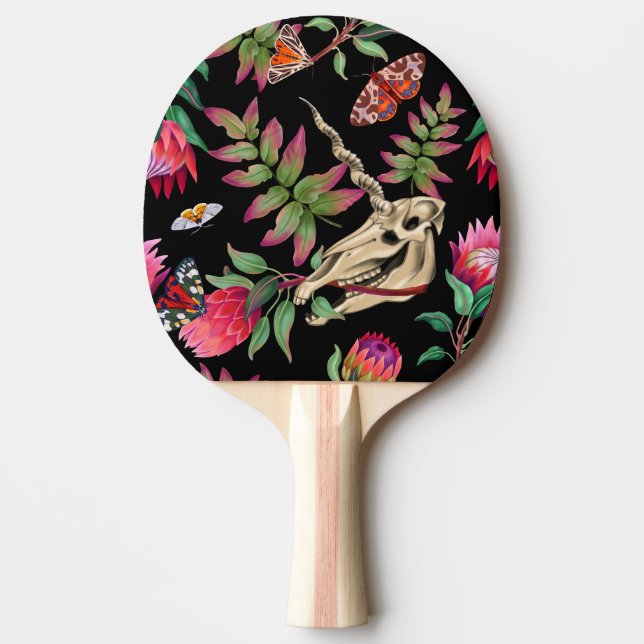 Magical Forest Unicorn Dark Pattern. Ping Pong Paddle (Front)