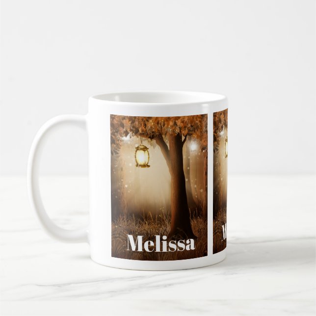 Magical Forest with Fairy Lights Coffee Mug (Left)
