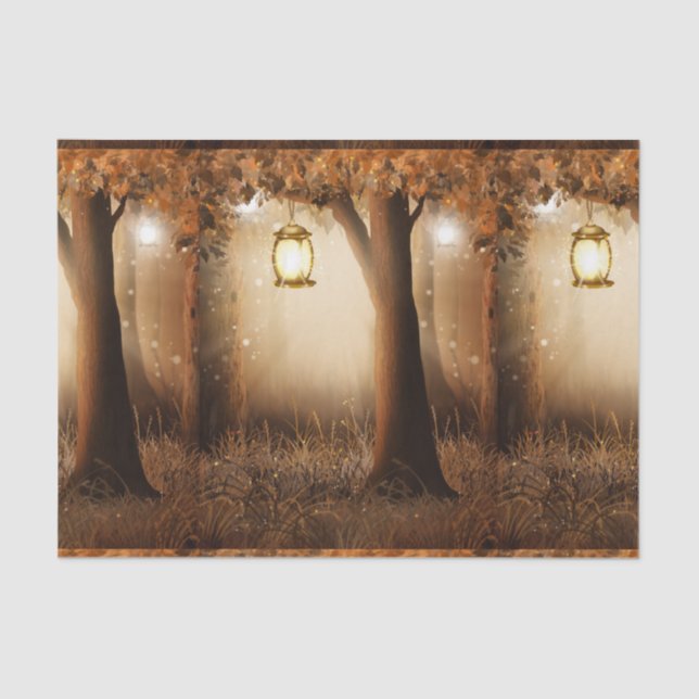 Magical Forest with Fairy Lights Tissue Paper (Front)