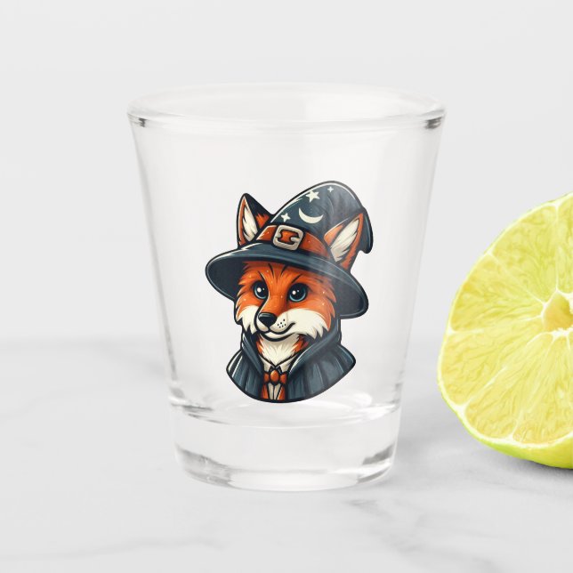 Magical Fox - Wizard Fantasy Shot Glass (Front)