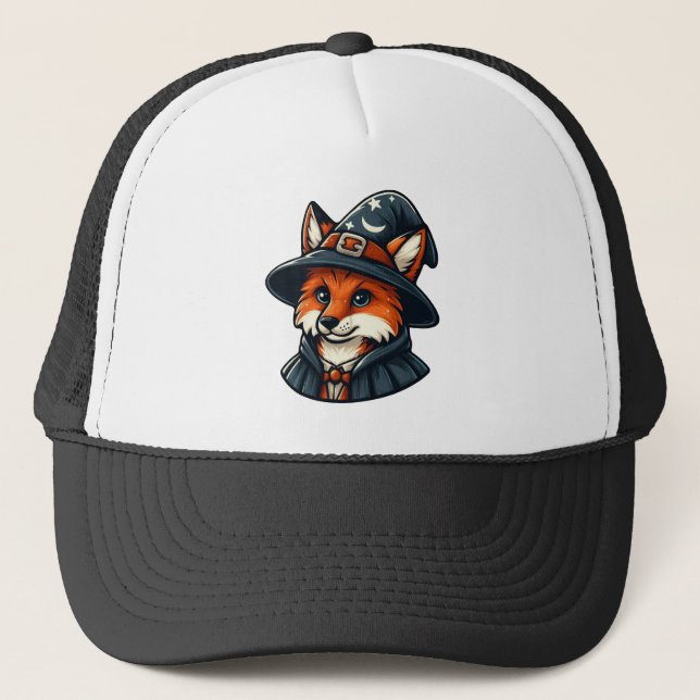 Magical Fox - Wizard Fantasy Trucker Hat (Front)