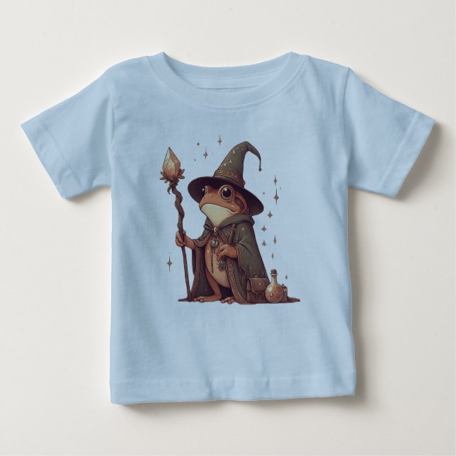 Magical Frog Wizard Baby T-Shirt (Front)