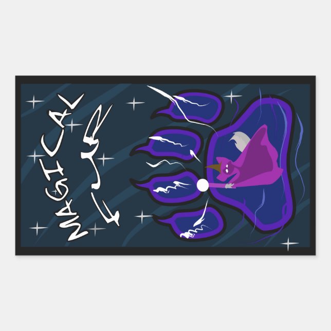 Magical Fur Rectangular Sticker (Front)